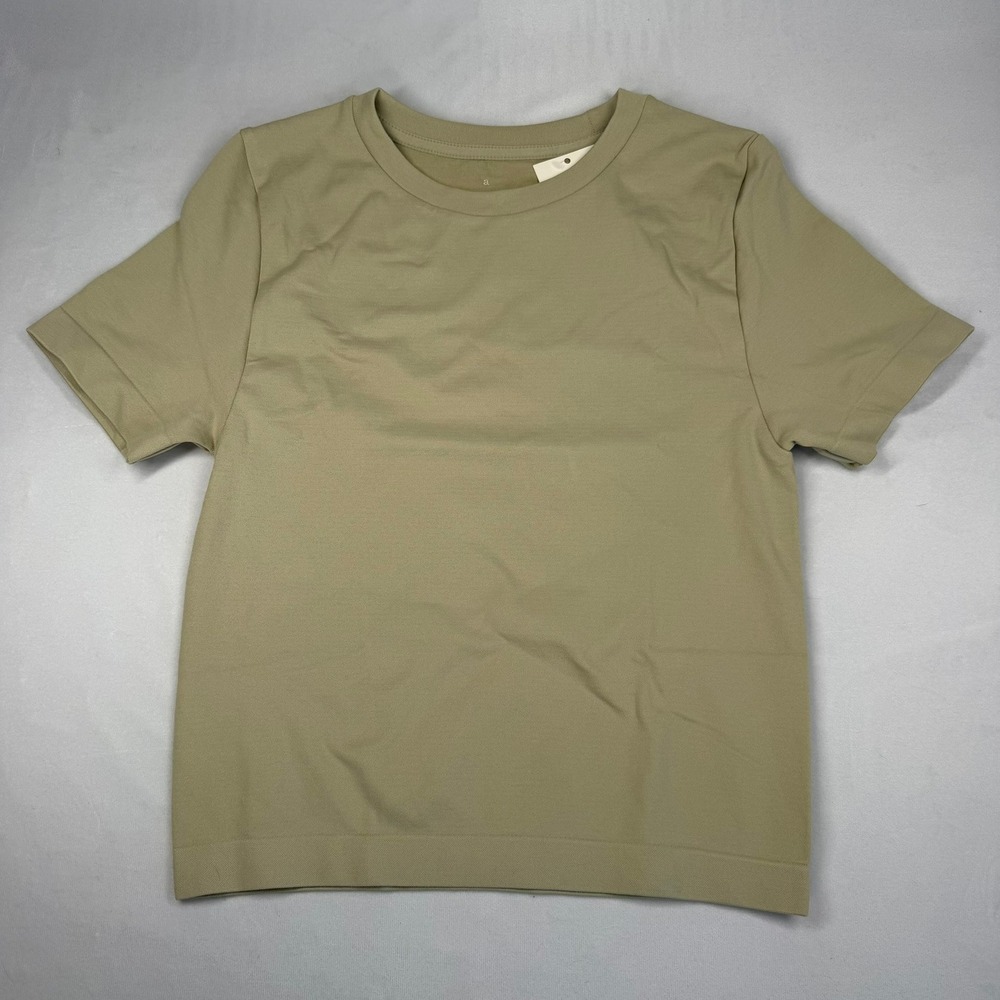 A New Day Womens T-Shirt Green Medium Short Sleeve Fitted New